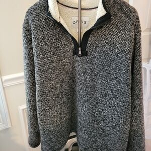 Orvis Men's Black and White Sweater